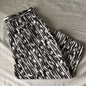 Vintage Capri Brushstroke Pattern Pants